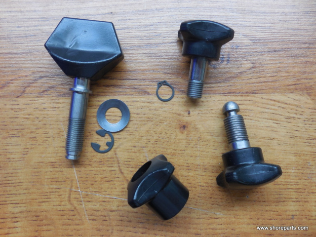 Hobart 1612-1712 Four Knob Kit Thumbscrew A-107364, Upper Knob P-70196, Back Guard Knob P-118484, Lo